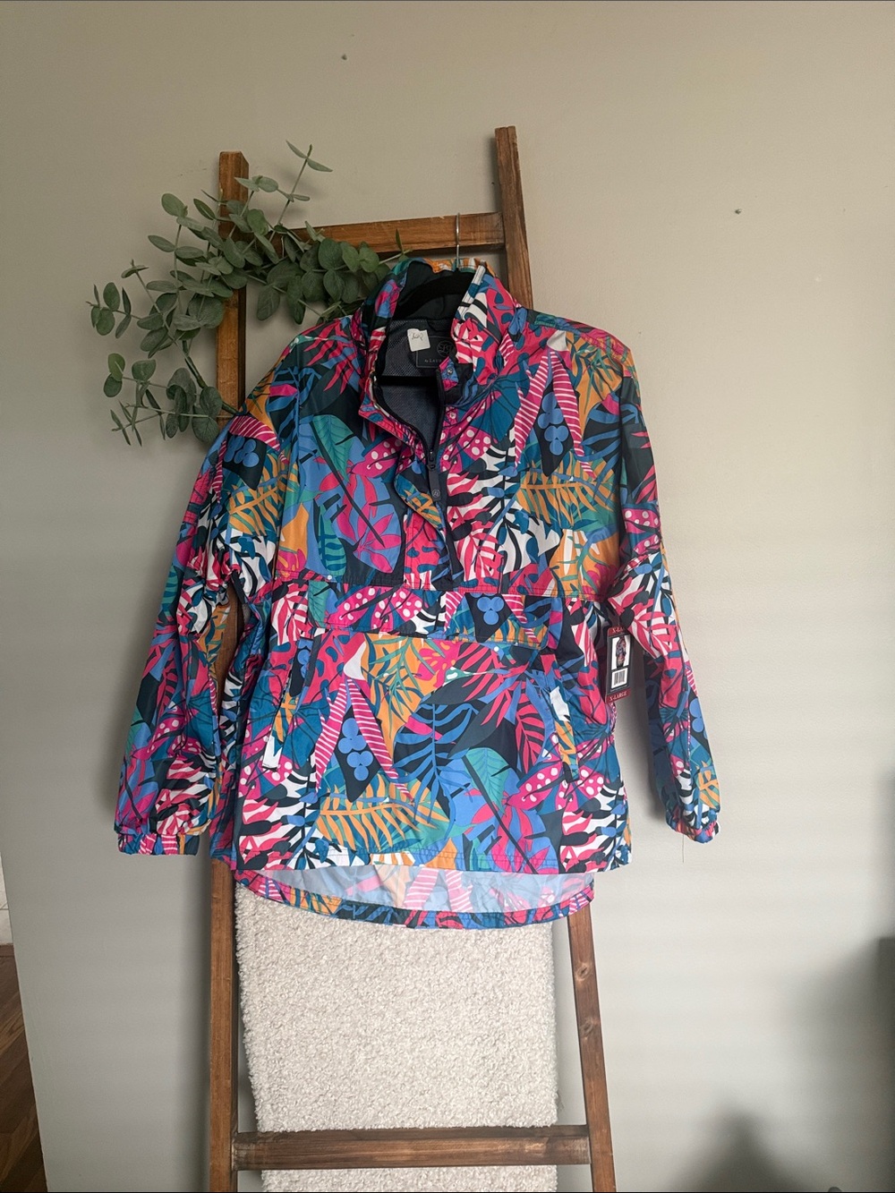 Lauren James Multicolor Tropical Print Rain Jacket